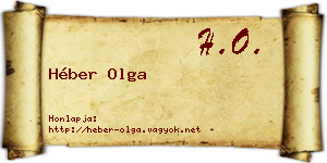 Héber Olga névjegykártya